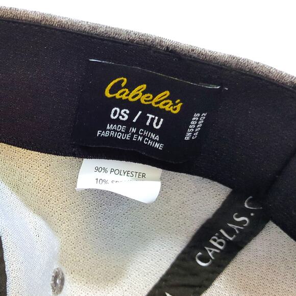Cabela's Fitted Hat Cap OS/TU Gray Grey Stretch Fit NEW WITH TAGS NWT - Picture 6 of 6